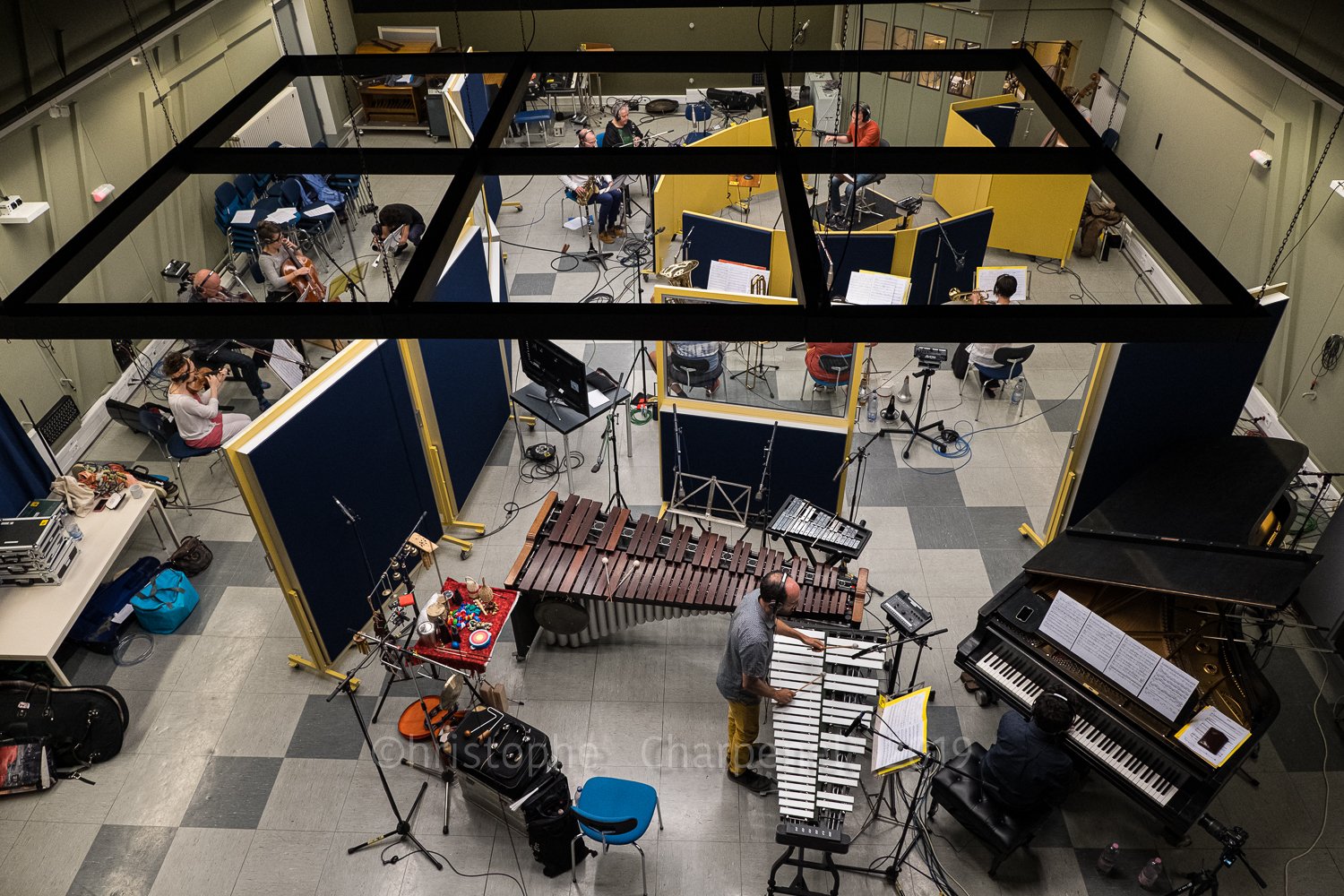 Les instrumentistes de l'ONJ dans le grand studio