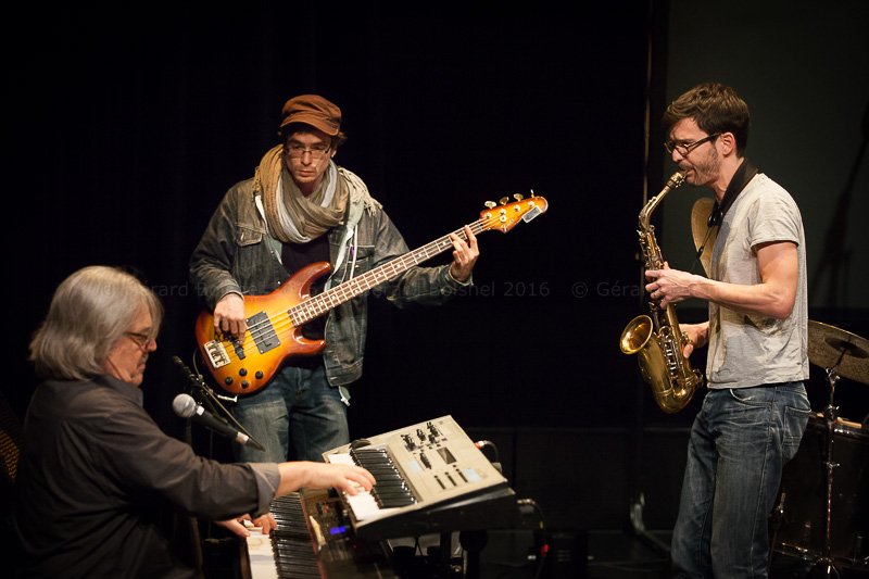 Bernard Lubat, Jules Rousseau, Raphaël Quenehen.