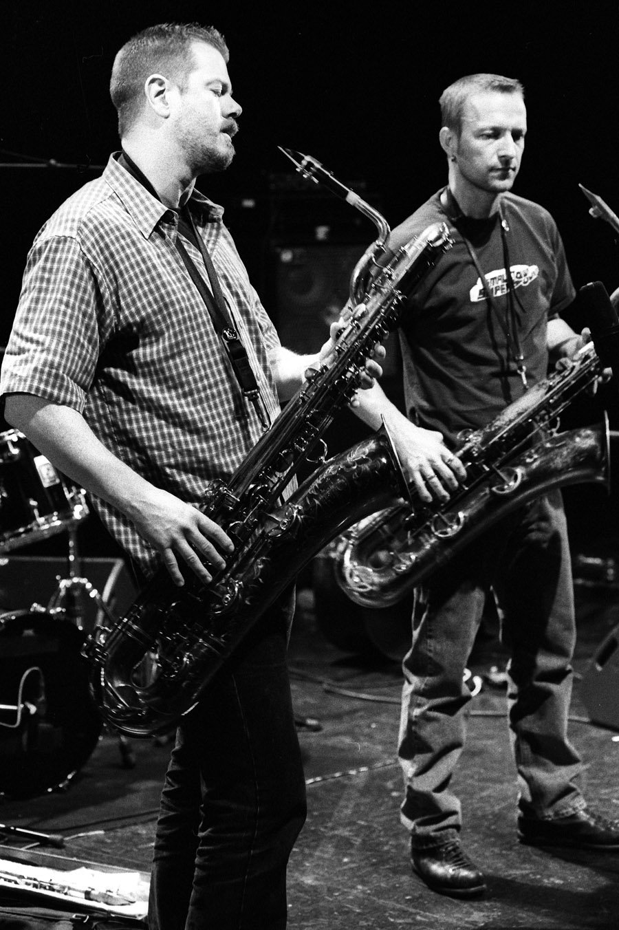 Ken Vandermark, Mats Gustafsson © Hélène Collon