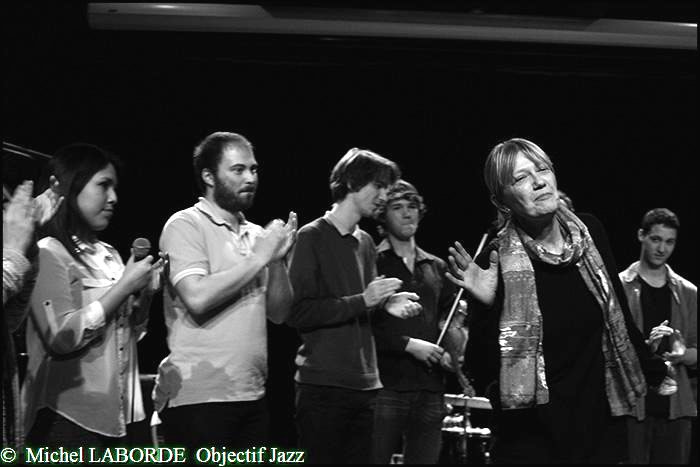 Christine Wodrascka et ses élèves