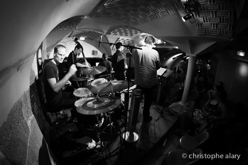 Tony Malaby, Matthieu Donarier, Thomas Grimmonprez et Stéphane Kerecki