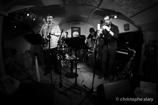 Tony Malaby, Matthieu Donarier, Thomas Grimmonprez et Stéphane Kerecki