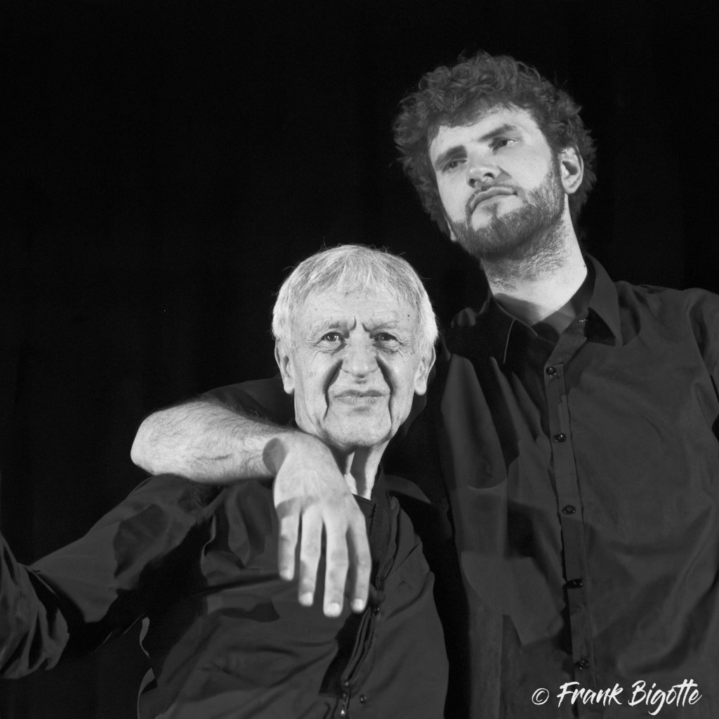 Michel Portal et Vincent Peirani, à Nîmes (Jazz à Junas) en 2014.